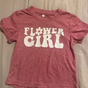 Flower Girl Pink Kids T‑Shirt